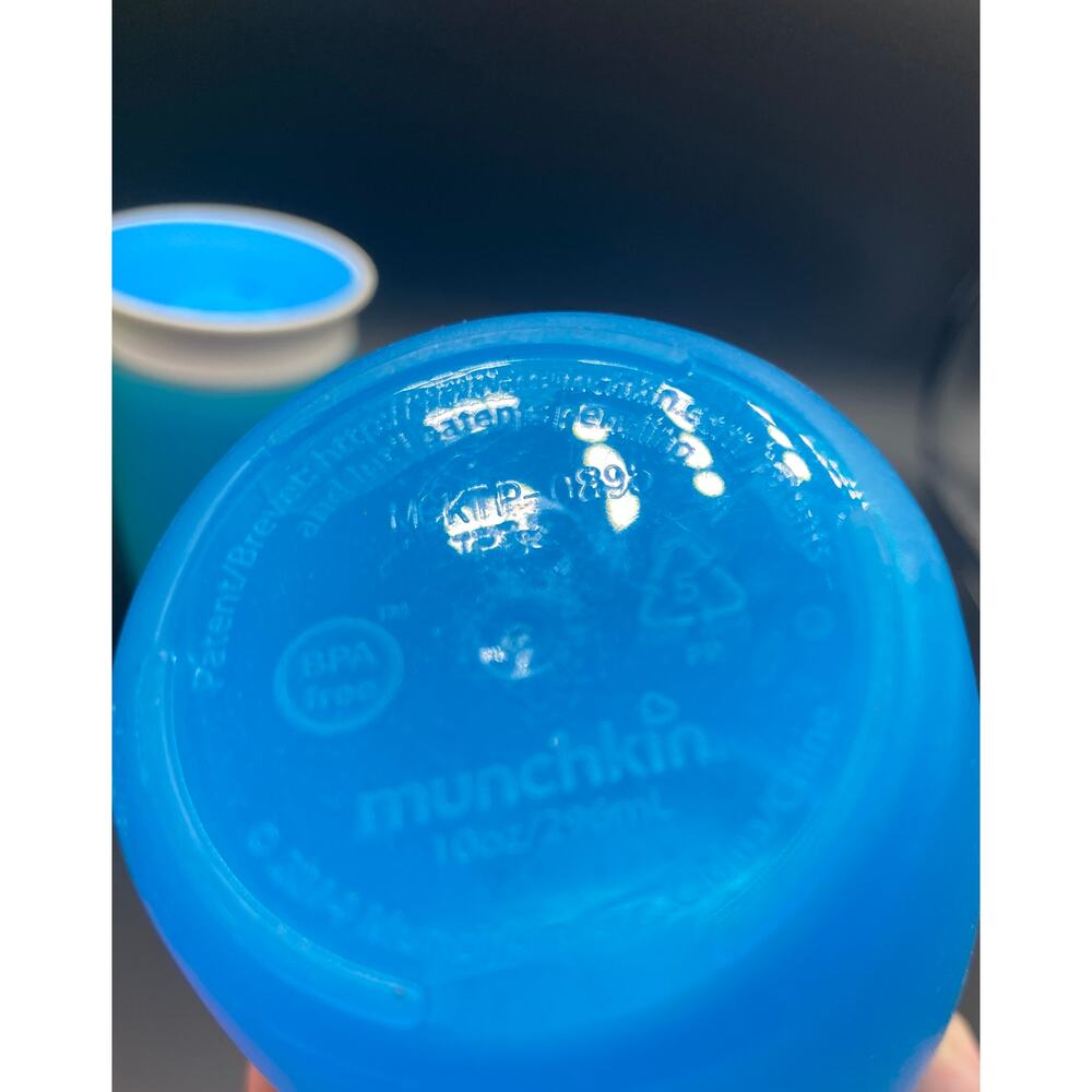 Lot 7 Munchkin 360 Gyro Bowl Nuk Suction Plate Cup Sippy Toddler Boy Girl Blue - Picture 8 of 8